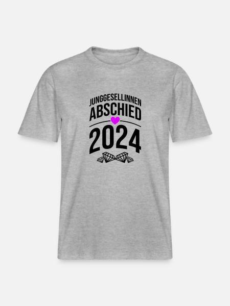 Hen Party 2024 Bride - RELAXED FIT Unisex Organic T-Shirt - heather grey