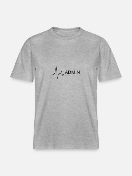 herzschlag admin -  RELAXED FIT Unisex Organic T-Shirt - Grau meliert