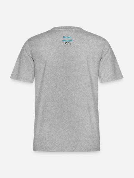 LIEBEVOLL wertvoll - RELAXED FIT Unisex Organic T-Shirt - Grau meliert
