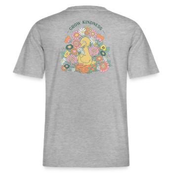 Sesame Street Toccata Grow Kindness Design Dorsale -  T-shirt unisexe RELAXED FIT en coton bio - gris chiné - Dos - Alina (178cm)