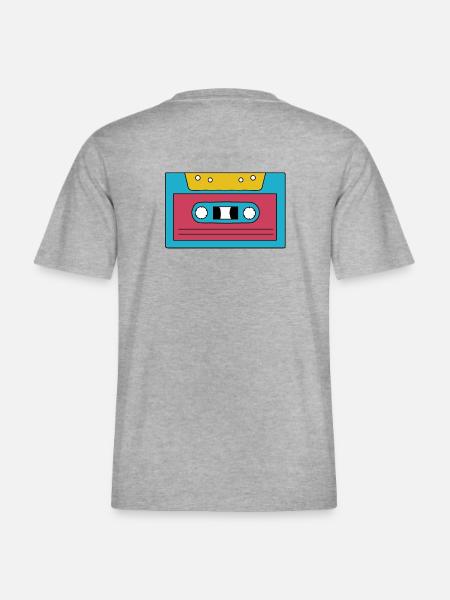 Kassette - RELAXED FIT Unisex Organic T-Shirt - Grau meliert