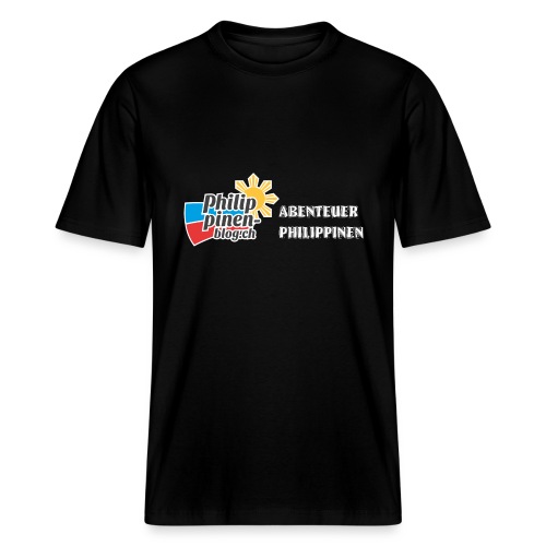 Philippinen-Blog Logo deutsch schwarz/weiss - Stanley/Stella Relaxed Fit Unisex Bio-T-Shirt Sparker 2.0