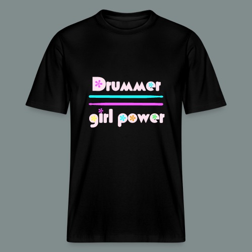 Drummer girlpower rose - idee cadeau batteur - T-shirt bio SPARKER Stanley/Stella Unisexe