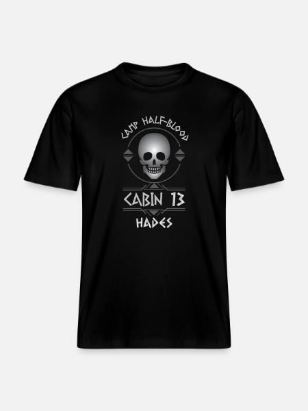 Cabin #13 in Camp Half Blood, Child of Hades -  RELAXED FIT Unisex Organic T-Shirt - black