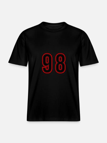 98 Number Years Jersey -  RELAXED FIT Unisex Organic T-Shirt - black
