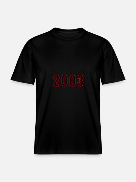 2003 Year Number -  RELAXED FIT Unisex Organic T-Shirt - black