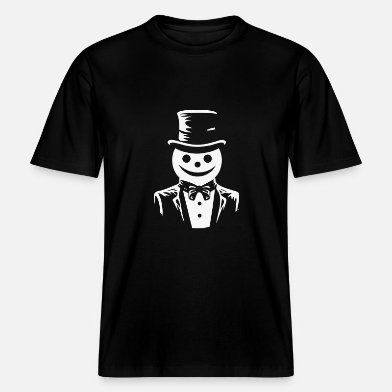 Schneemann Dapper Delight -  RELAXED FIT Unisex Organic T-Shirt - Schwarz
