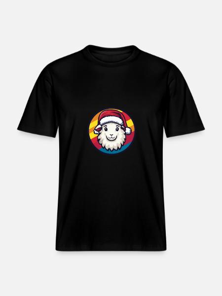 Sheep Christmas Christmas -  RELAXED FIT Unisex Organic T-Shirt - black
