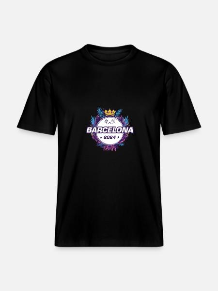 Barcelone 2024 -  T-shirt unisexe RELAXED FIT en coton bio - noir
