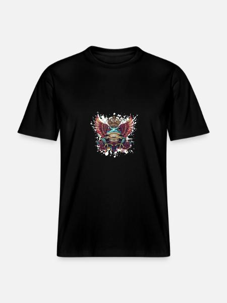 Frosch Bunt - RELAXED FIT Unisex Organic T-Shirt - Schwarz