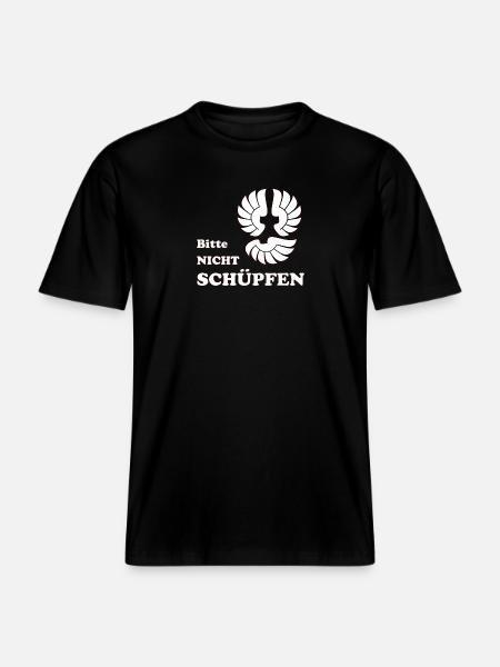 Bitte nicht Schüpfen -  RELAXED FIT Unisex Organic T-Shirt - Schwarz