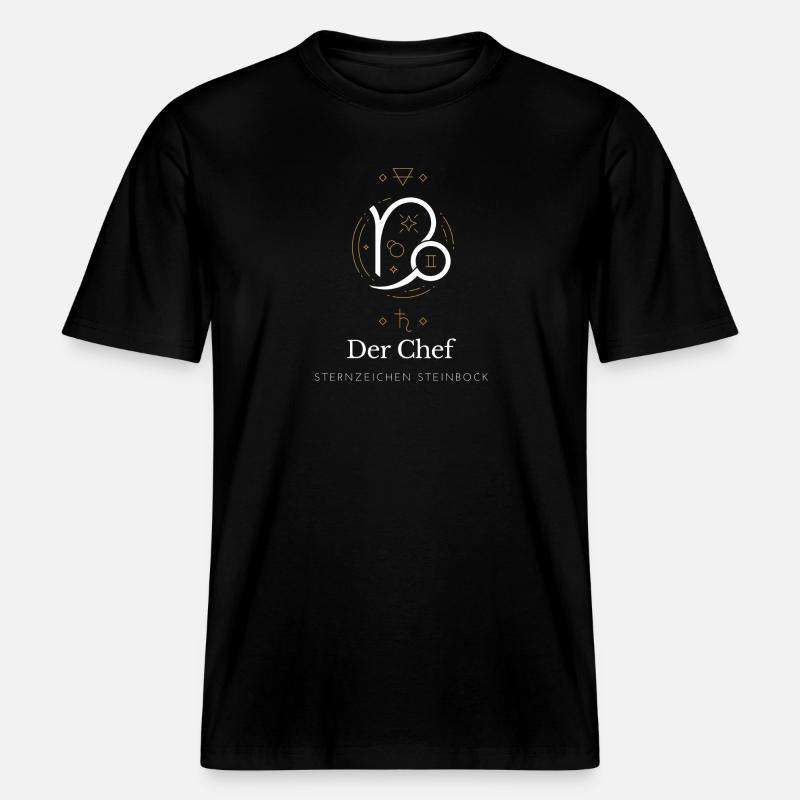 Der Chef - Sternzeichen Steinbock - RELAXED FIT Unisex Organic T-Shirt - Schwarz