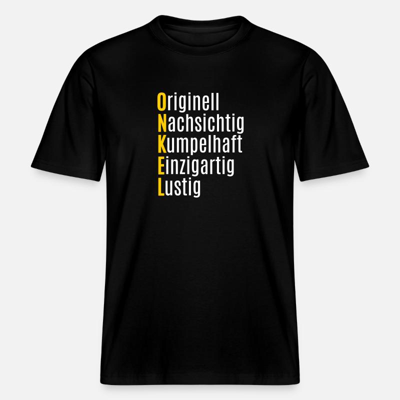 Bester Onkel Geschenk lustige Geschenkidee -  RELAXED FIT Unisex Organic T-Shirt - Schwarz