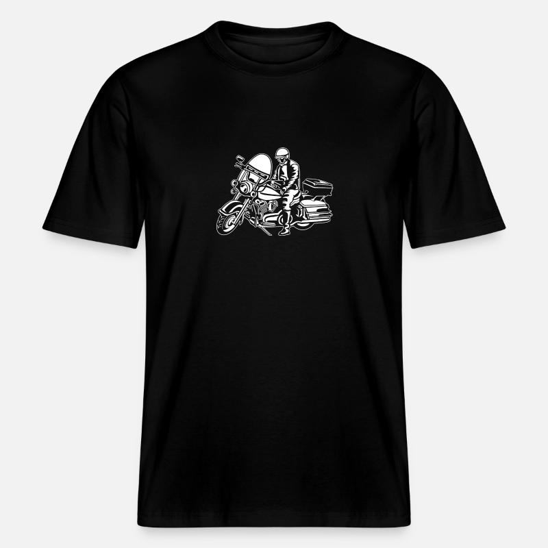 Chopper / Moto 05_wei ß -  T-shirt unisexe RELAXED FIT en coton bio - noir