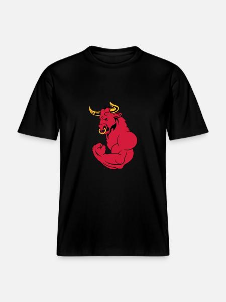 starker_stier_02 - T-shirt unisexe RELAXED FIT en coton bio - noir