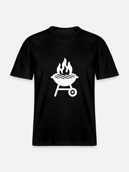 Grill Icon -  RELAXED FIT Unisex Organic T-Shirt - black