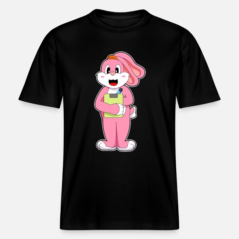Bloc-notes Rabbit Secretary -  T-shirt unisexe RELAXED FIT en coton bio - noir