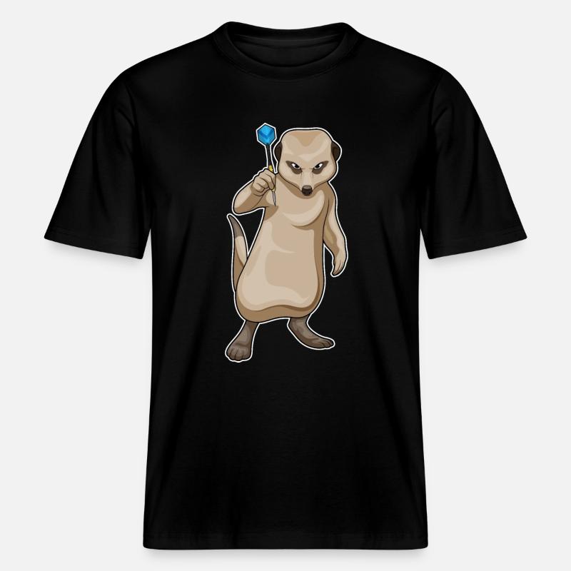 Suricate Dart Dart -  T-shirt unisexe RELAXED FIT en coton bio - noir