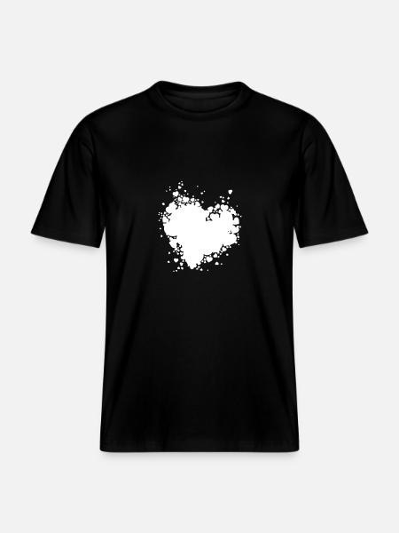Heart of Hearts - RELAXED FIT Unisex Organic T-Shirt - black