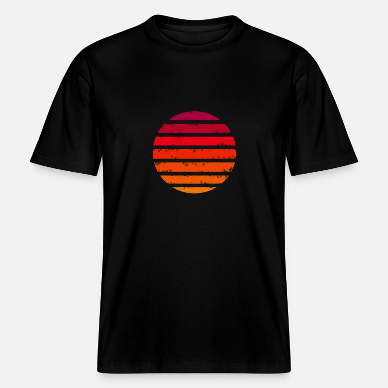 Gradient Round N°3 -  RELAXED FIT Unisex Organic T-Shirt - black