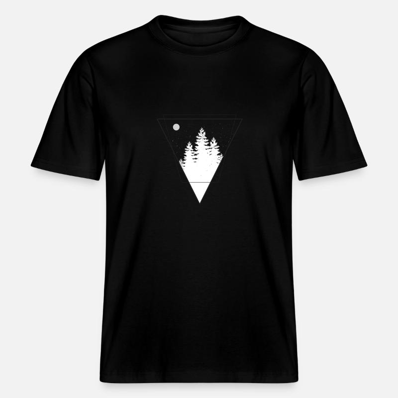 Forêt Triangle Forêt -  T-shirt unisexe RELAXED FIT en coton bio - noir