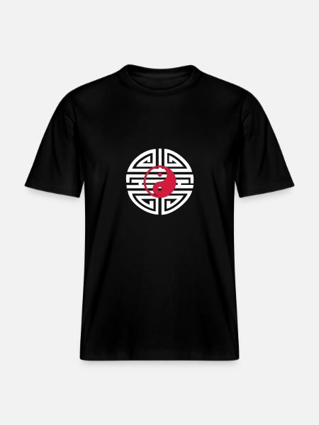 YIN & YANG - Tattoo 05 - RELAXED FIT Unisex Organic T-Shirt - black
