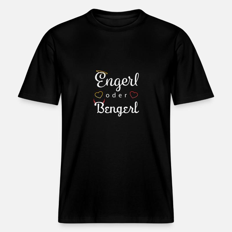 Engerl oder Bengerl -  RELAXED FIT Unisex Organic T-Shirt - Schwarz