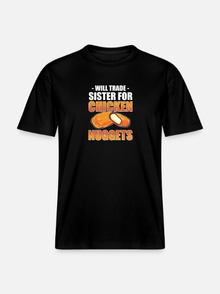 Chicken Nugget Chicken Nuggets -  RELAXED FIT Unisex Organic T-Shirt - black