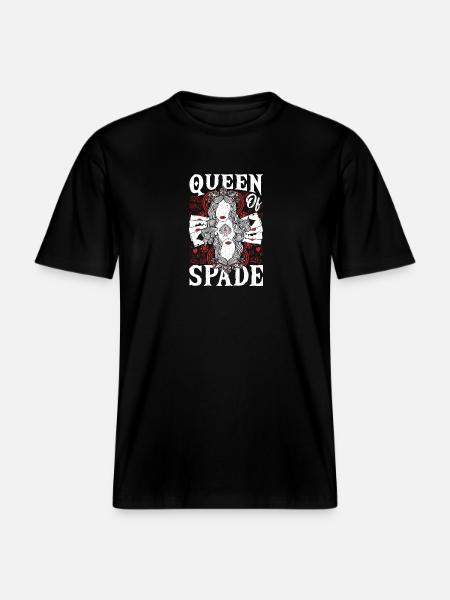 Lucky Poker Ridder Dronning Spar Kort Spil Casino -  Økologisk unisex T-shirt RELAXED FIT - sort