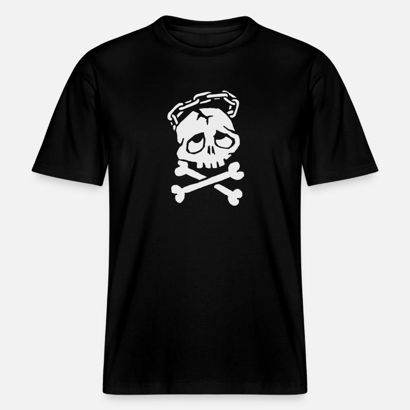 Träumender Schädel -  RELAXED FIT Unisex Organic T-Shirt - Schwarz