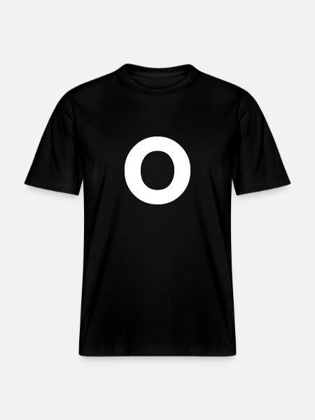 O -  RELAXED FIT Unisex Organic T-Shirt - black