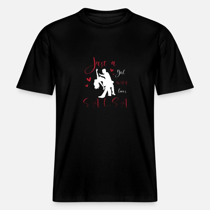 Danseuse de salsa Danseuse -  T-shirt unisexe RELAXED FIT en coton bio - noir