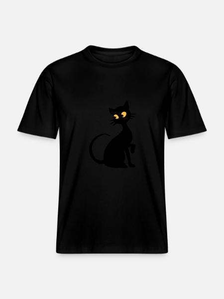 Chat - T-shirt unisexe RELAXED FIT en coton bio - noir