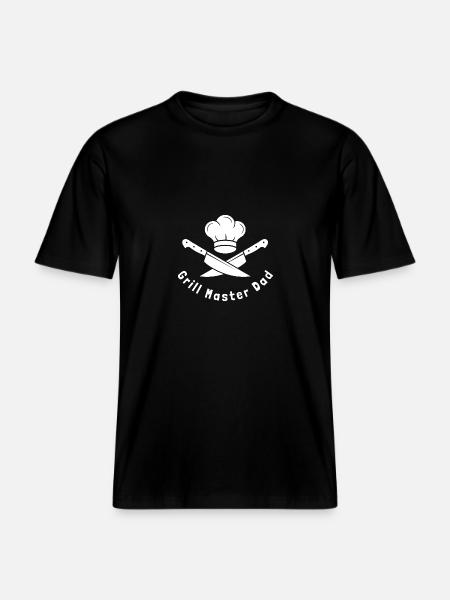 Grill Master Dad -  RELAXED FIT Unisex Organic T-Shirt - black