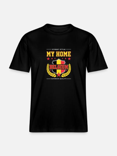 My Home Belgium - RELAXED FIT Unisex Organic T-Shirt - black