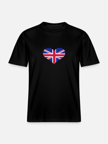 UK - RELAXED FIT Unisex Organic T-Shirt - black