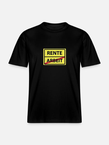 arbeit rente -  RELAXED FIT Unisex Organic T-Shirt - Schwarz