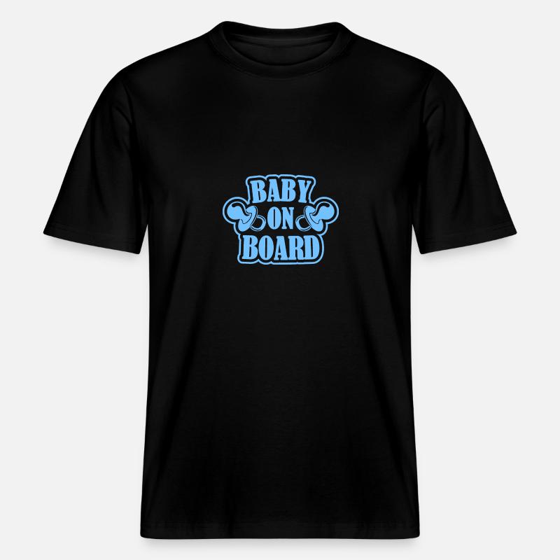 Bébé à bord - T-shirt unisexe RELAXED FIT en coton bio - noir