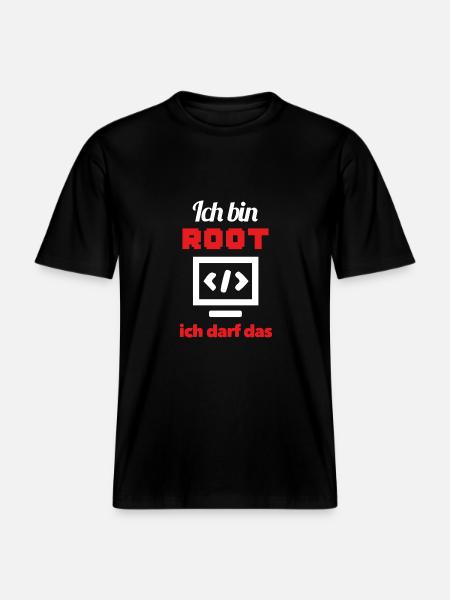 root darf das - RELAXED FIT Unisex Organic T-Shirt - Schwarz