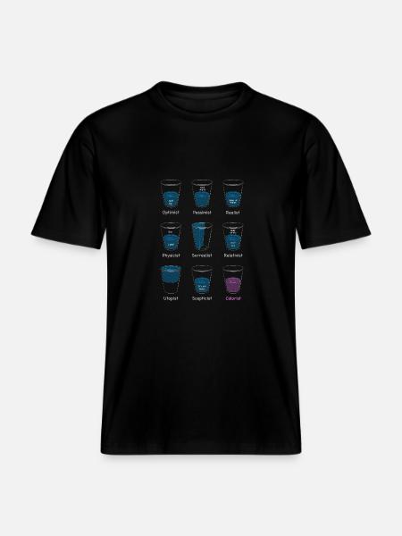 Gobelet -  T-shirt unisexe RELAXED FIT en coton bio - noir