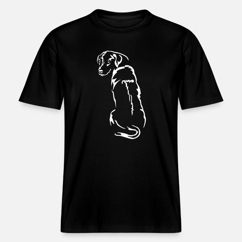 Rhodesian Ridgeback « Black Edition » -  T-shirt unisexe RELAXED FIT en coton bio - noir