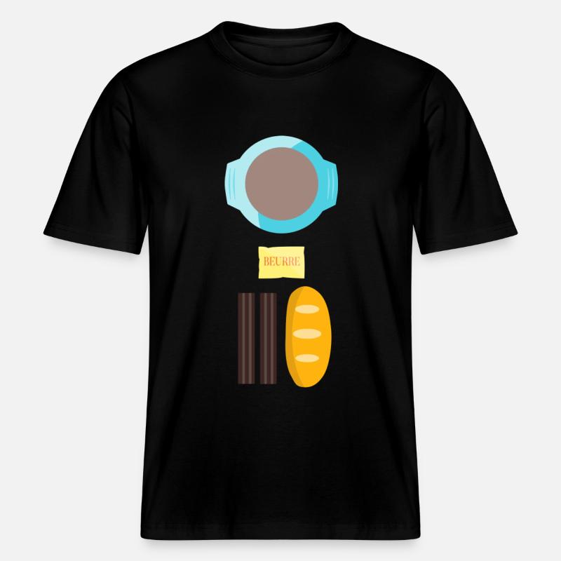 Breakfast in Taizé - RELAXED FIT Unisex Organic T-Shirt - Schwarz