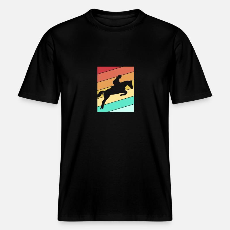 Saut d’obstacles Saut d’obstacles -  T-shirt unisexe RELAXED FIT en coton bio - noir