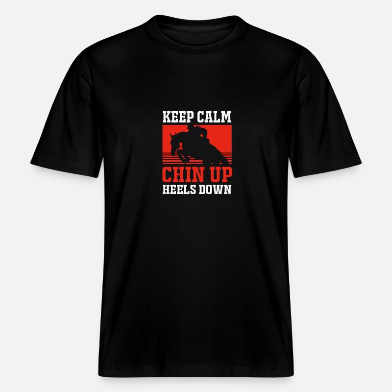 Saut d’obstacles Saut d’obstacles -  T-shirt unisexe RELAXED FIT en coton bio - noir