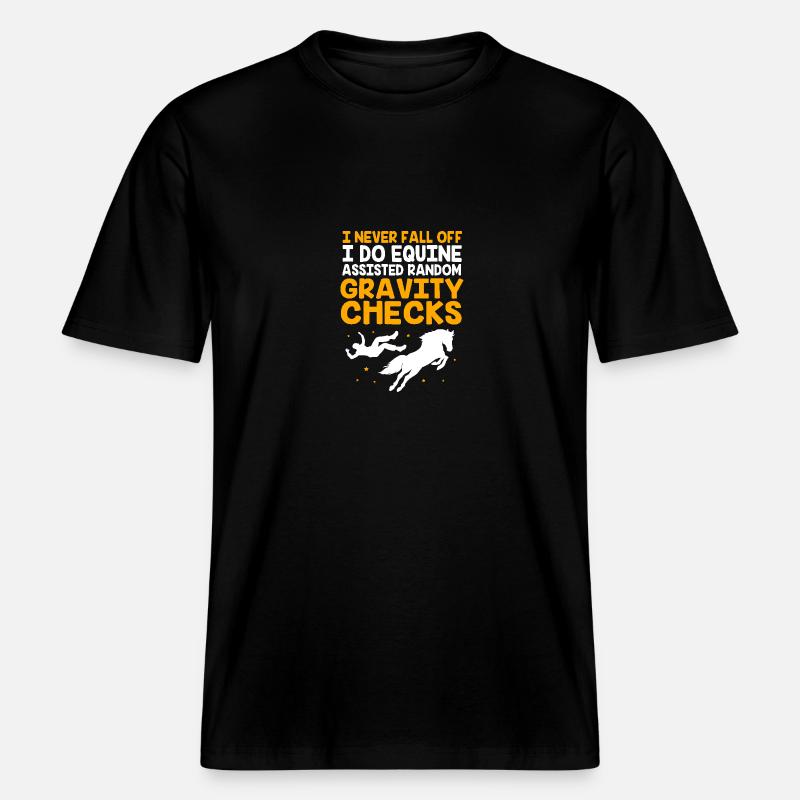 Saut d’obstacles Saut d’obstacles -  T-shirt unisexe RELAXED FIT en coton bio - noir