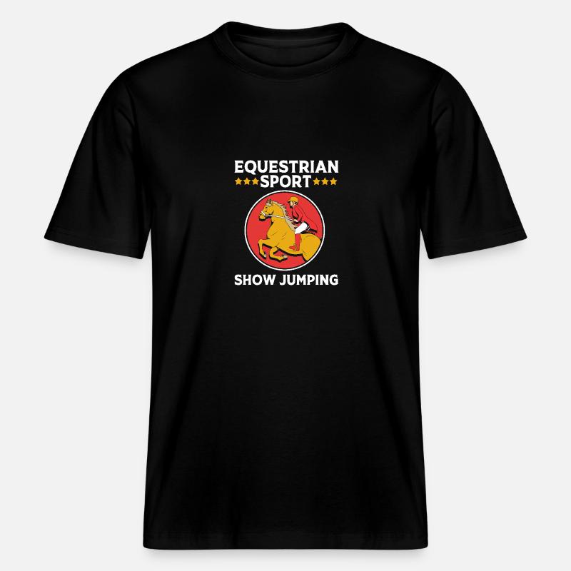 Saut d’obstacles Saut d’obstacles -  T-shirt unisexe RELAXED FIT en coton bio - noir