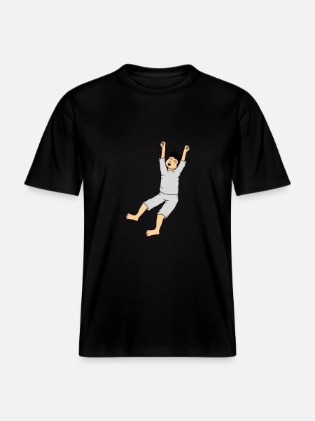 Man in pajamas - RELAXED FIT Unisex Organic T-Shirt - black