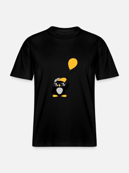 Balloon cool penguin cap -  RELAXED FIT Unisex Organic T-Shirt - black