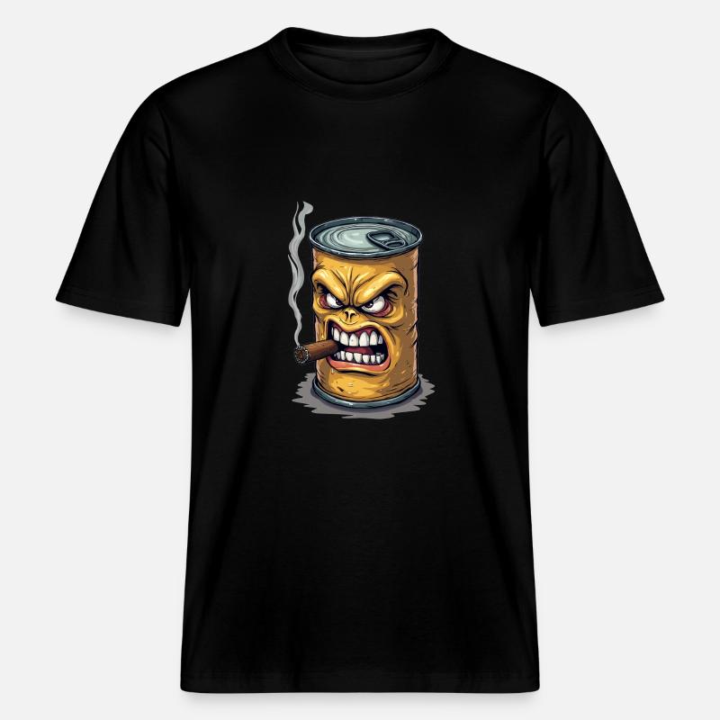 Tin -  RELAXED FIT Unisex Organic T-Shirt - black