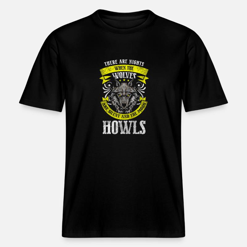Wolfpack Wolfhound Wild Wilderness - T-shirt unisexe RELAXED FIT en coton bio - noir